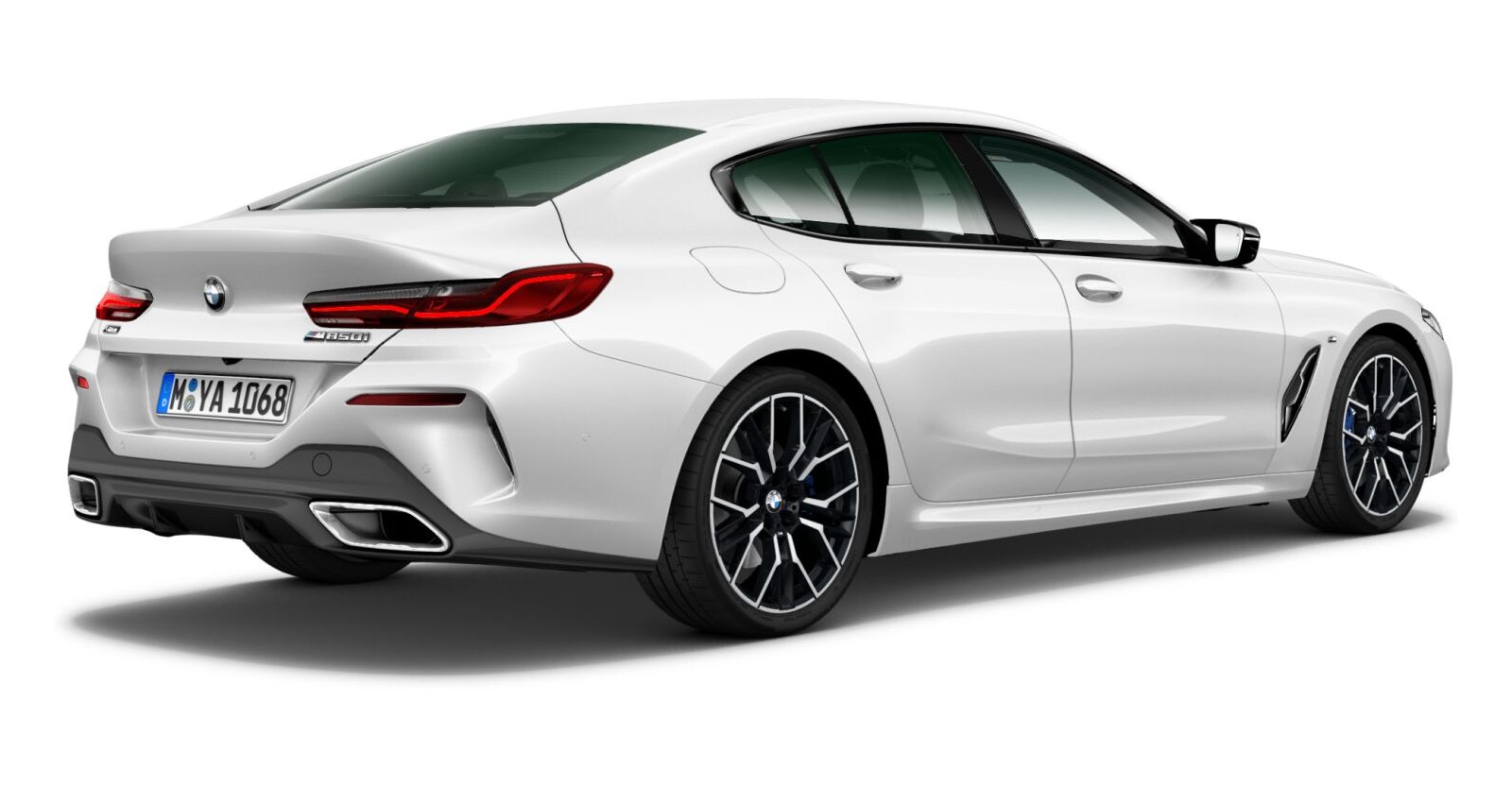 BMW BMW 8er in Weiß von hinten BMW BMW 8er in Weiß von hinten