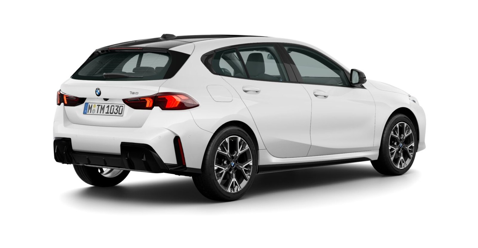 BMW BMW 1er in Weiß von hinten