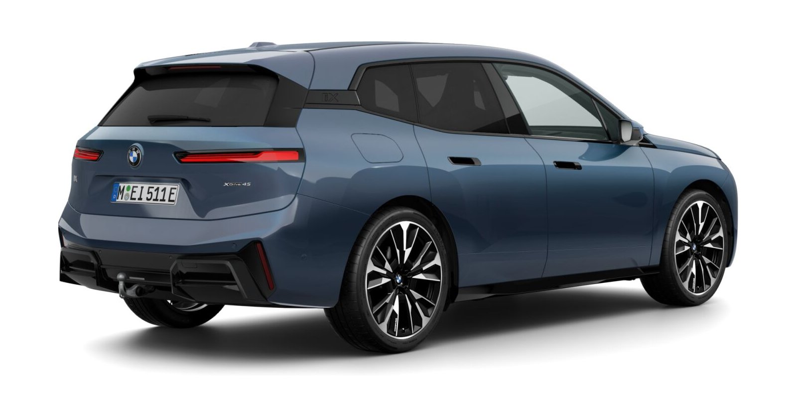 BMW BMW I in Blau von hinten