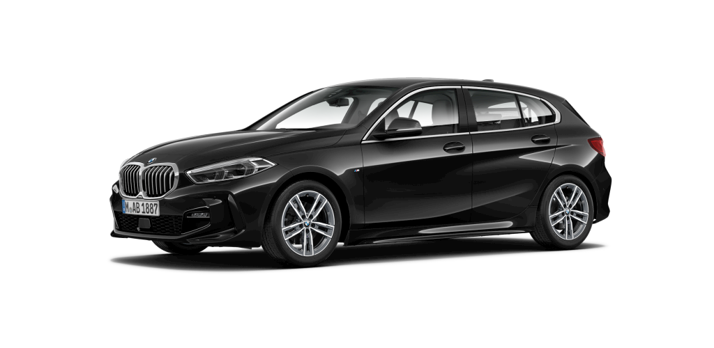 BMW BMW 1er in Schwarz von vorne BMW BMW 1er in Schwarz von vorne