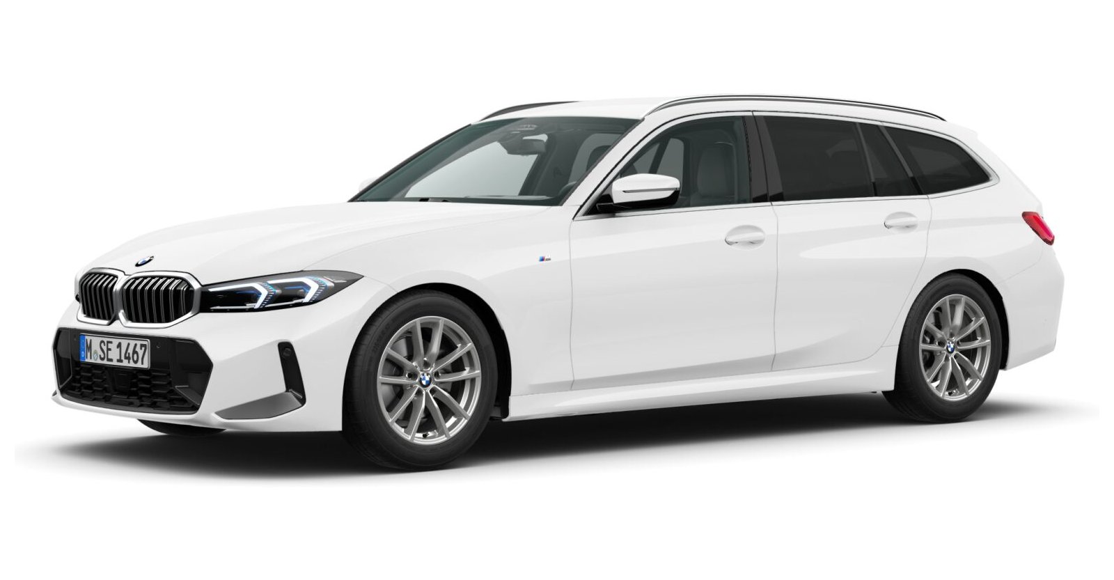BMW BMW 3er in Weiß von vorne BMW BMW 3er in Weiß von vorne