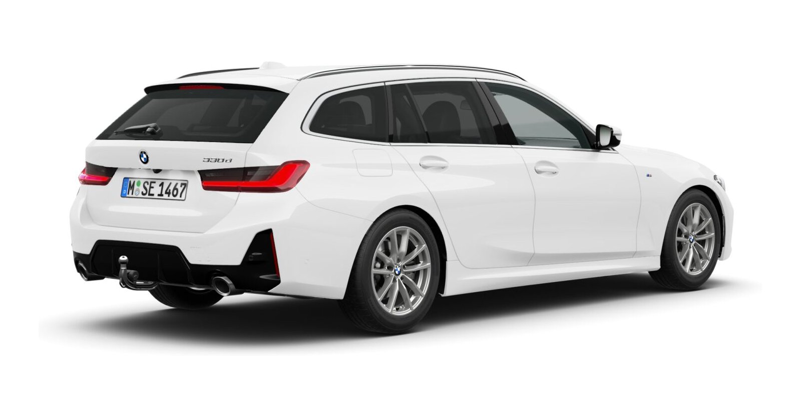 BMW BMW 3er in Weiß von hinten BMW BMW 3er in Weiß von hinten