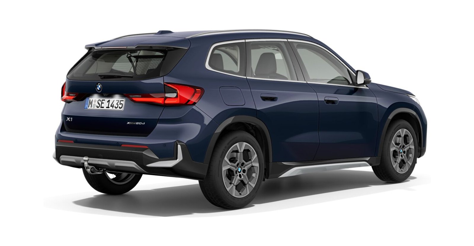 BMW BMW X in Blau von hinten