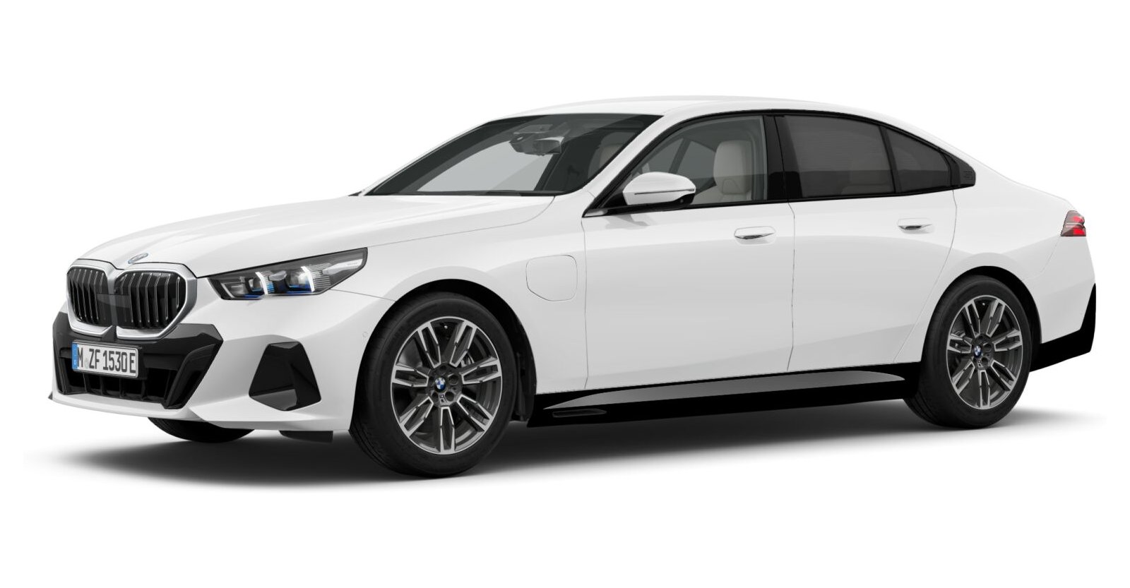 BMW BMW 5er in Weiß von vorne BMW BMW 5er in Weiß von vorne