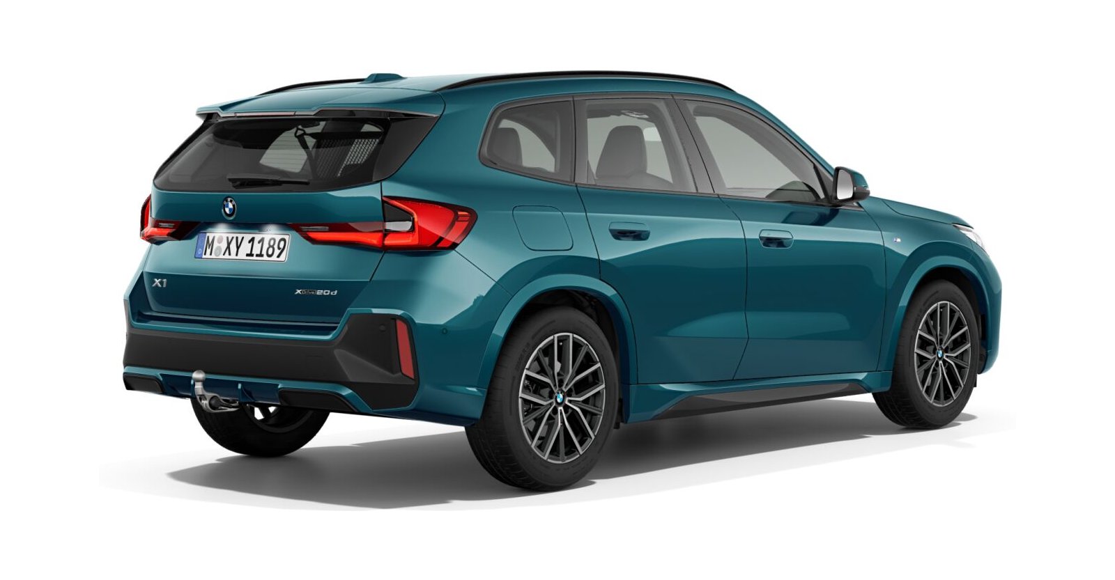 BMW BMW X in Blau von hinten BMW BMW X in Blau von hinten