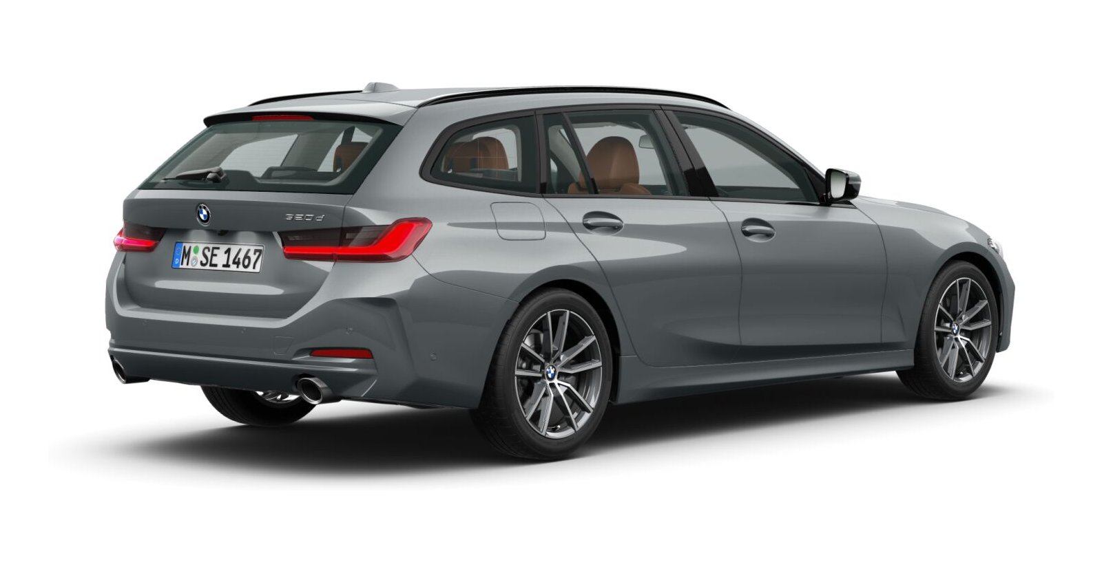 BMW BMW 3er in Grau von hinten BMW BMW 3er in Grau von hinten