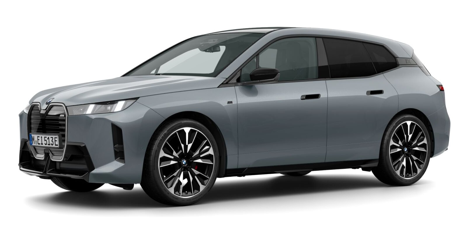 BMW iX M70 xDrive in Grau von vorne BMW iX M70 xDrive in Grau von vorne