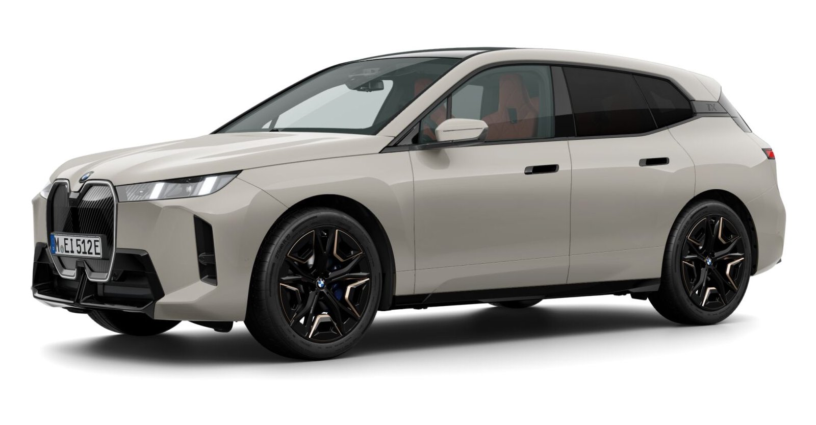 BMW iX xDrive60 in Grau von vorne BMW iX xDrive60 in Grau von vorne