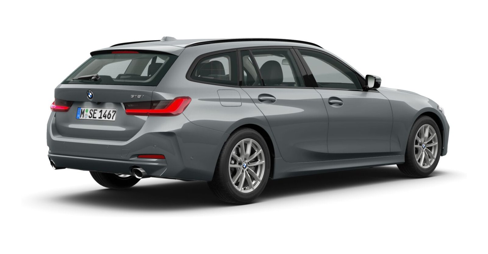 BMW BMW 3er in Grau von hinten