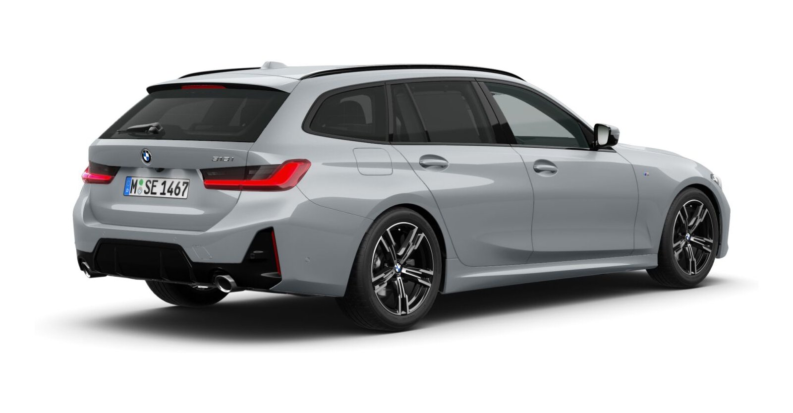 BMW BMW 3er in Grau von hinten