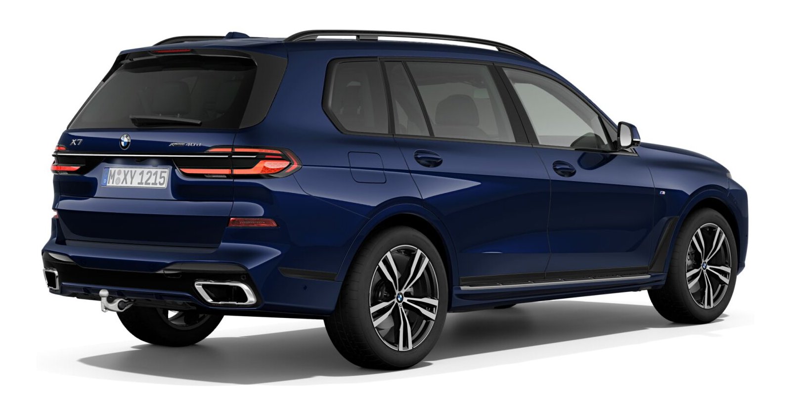 BMW BMW X in Blau von hinten BMW BMW X in Blau von hinten