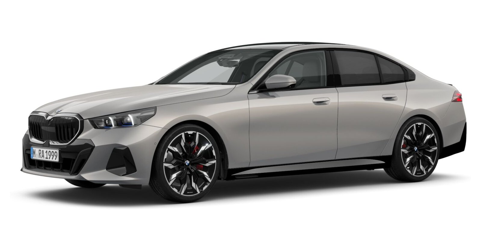 BMW 540d xDrive Limousine in Grau von vorne