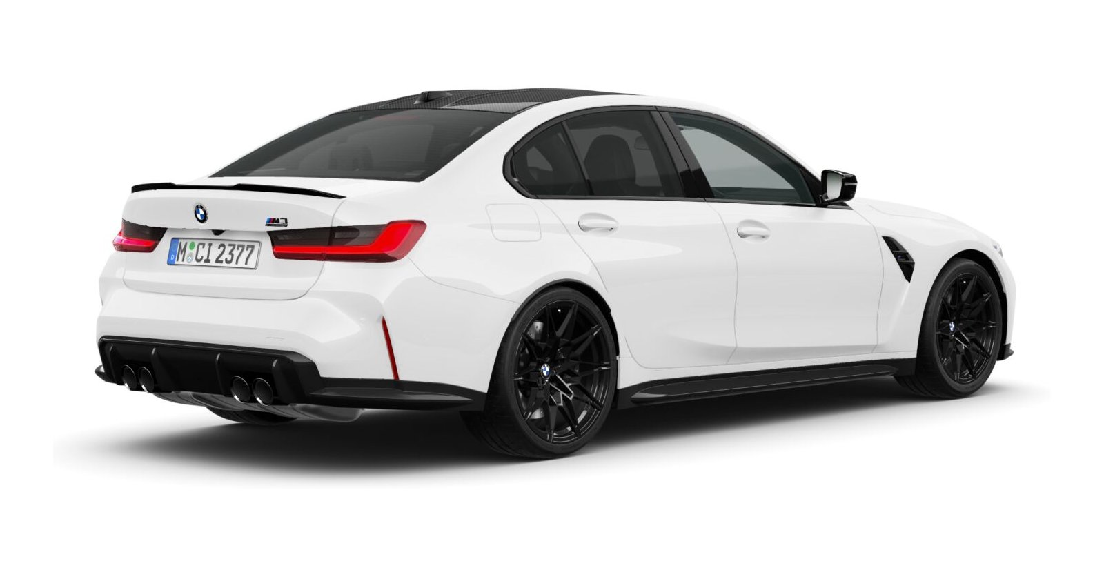 BMW BMW M in Weiß von hinten BMW BMW M in Weiß von hinten