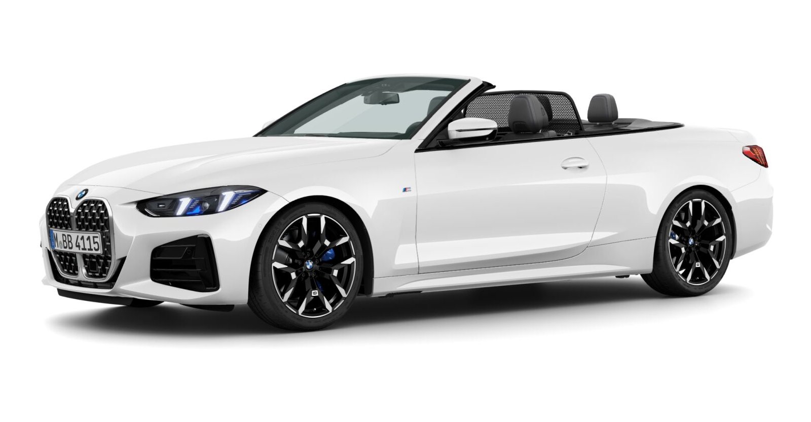 BMW 430d Cabrio in Weiß von vorne