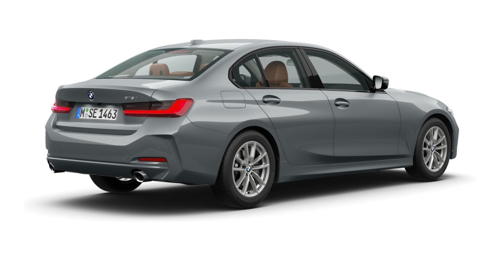 BMW BMW 3er in Grau von hinten BMW BMW 3er in Grau von hinten