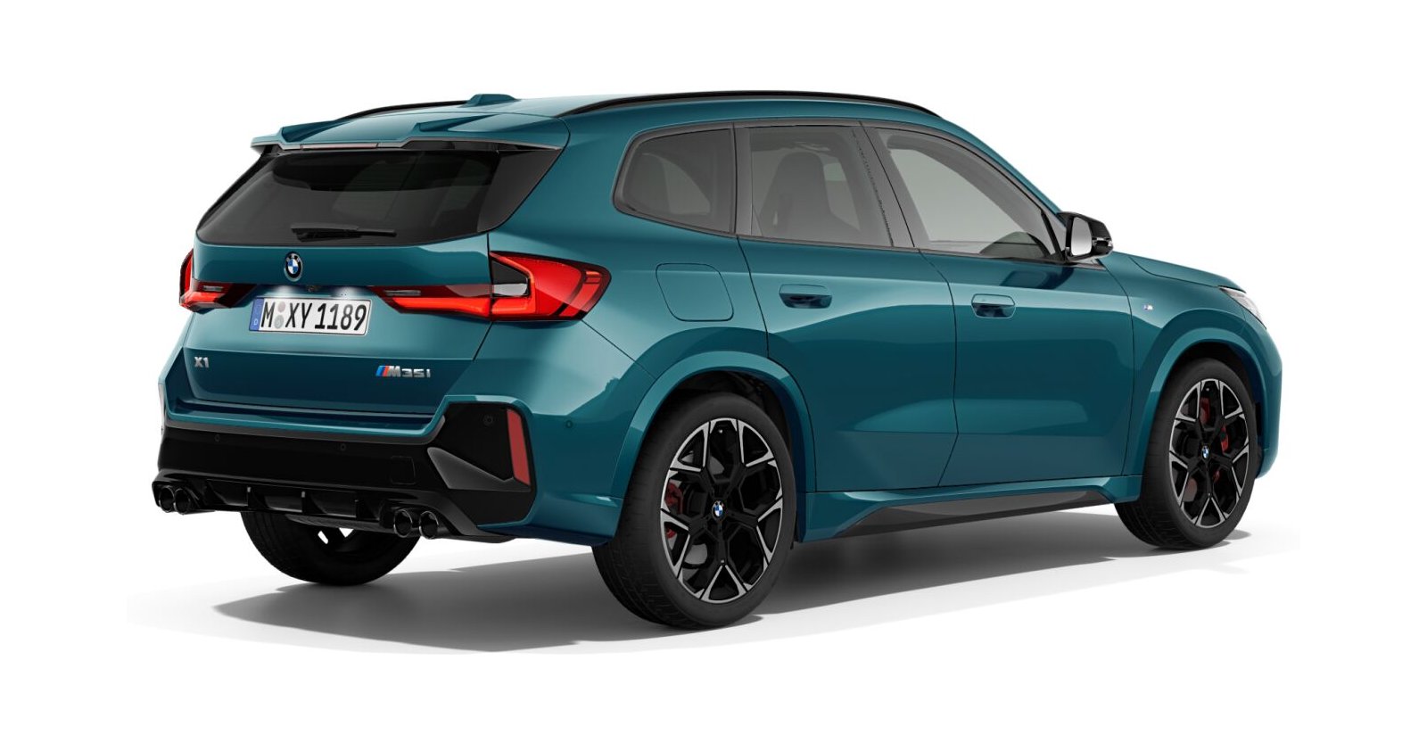 BMW BMW X in Blau von hinten BMW BMW X in Blau von hinten