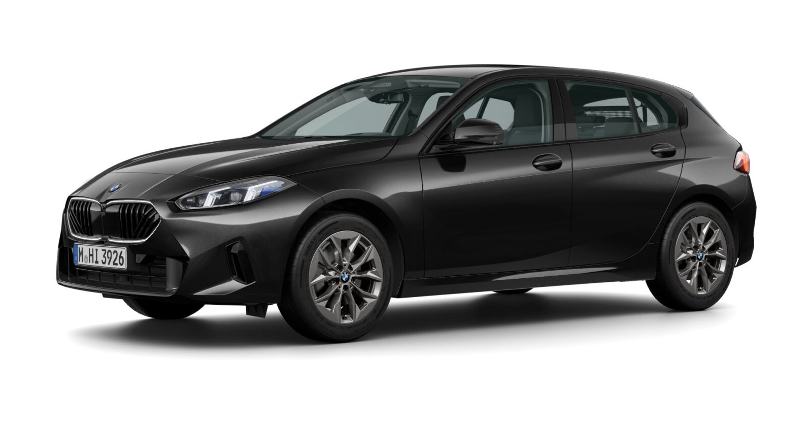 BMW BMW 1er in Schwarz von vorne