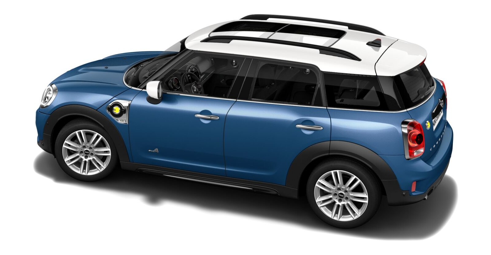 MINI MINI Countryman in Blau von hinten MINI MINI Countryman in Blau von hinten