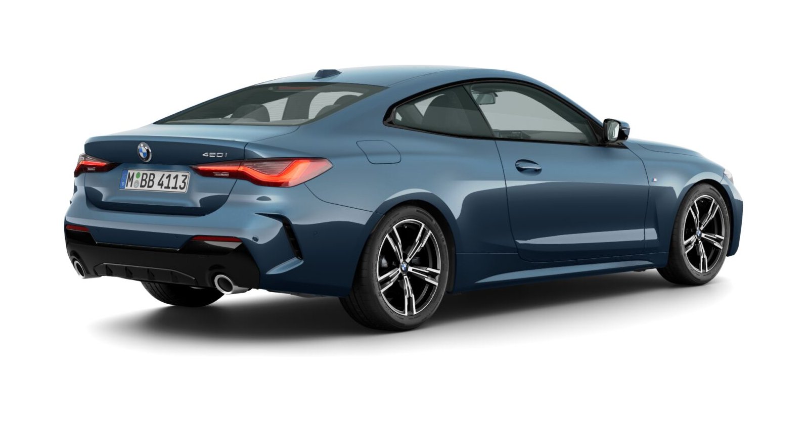 BMW BMW 4er in Blau von hinten