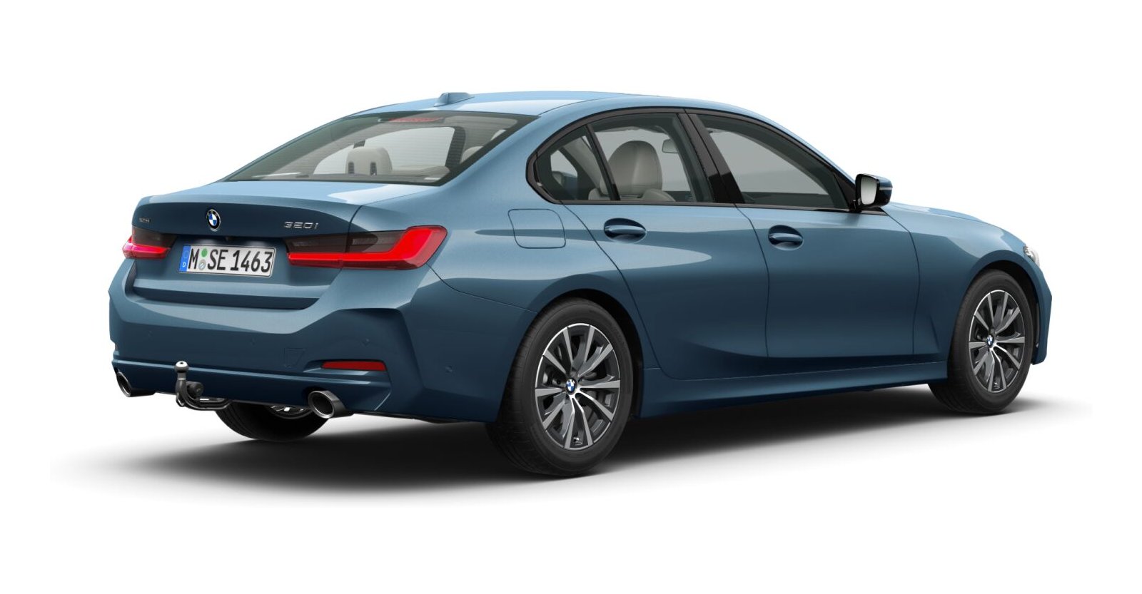BMW BMW 3er in Blau von hinten