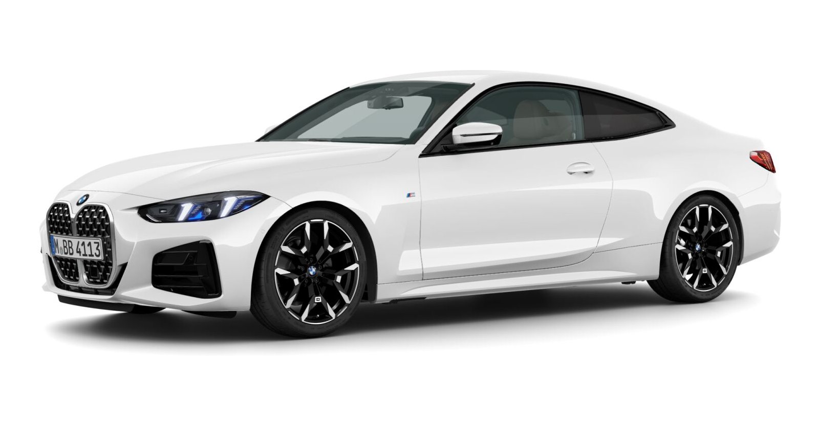 BMW 420i Coupé in Weiß von vorne BMW 420i Coupé in Weiß von vorne