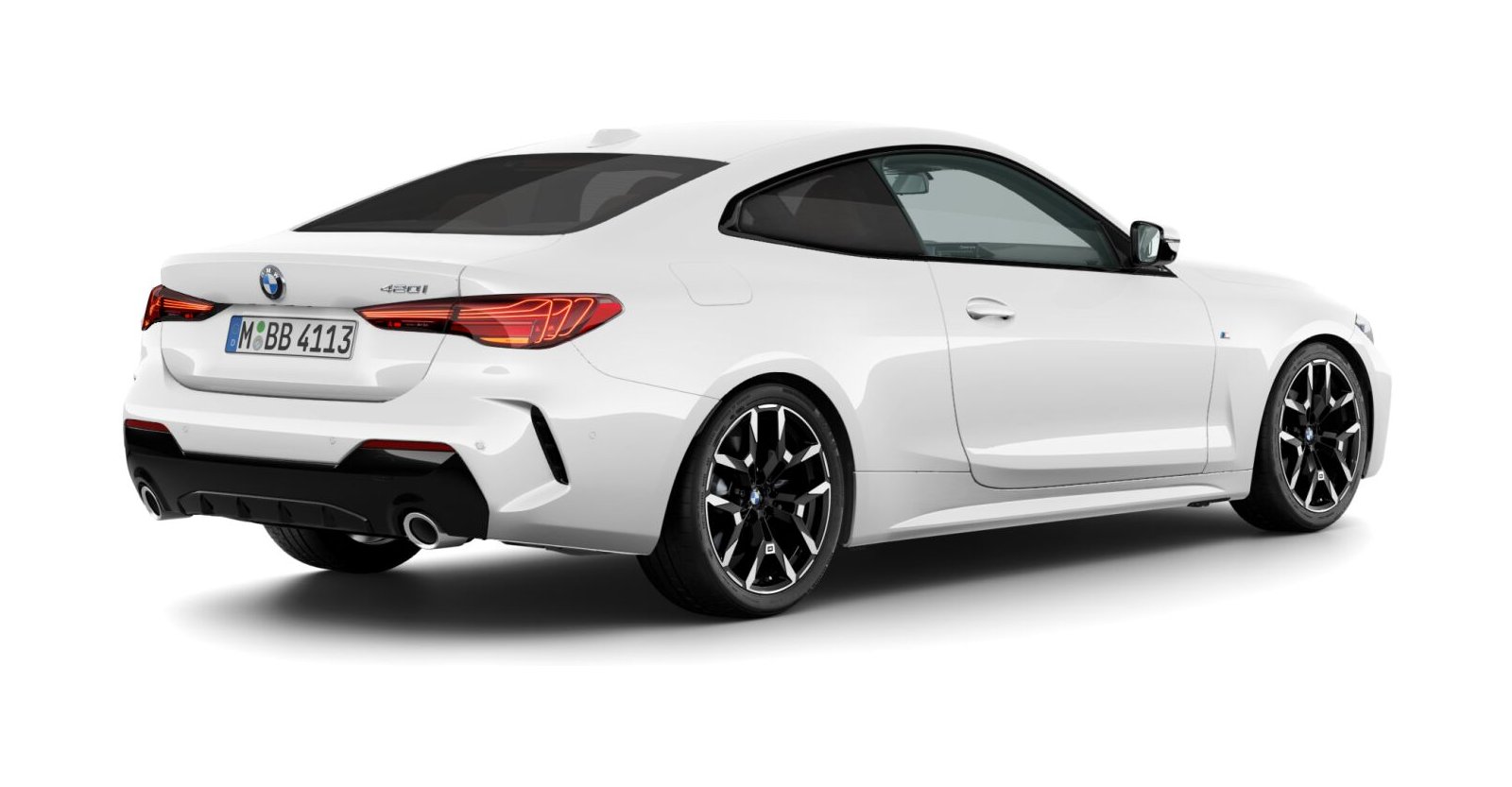 BMW BMW 4er in Weiß von hinten BMW BMW 4er in Weiß von hinten