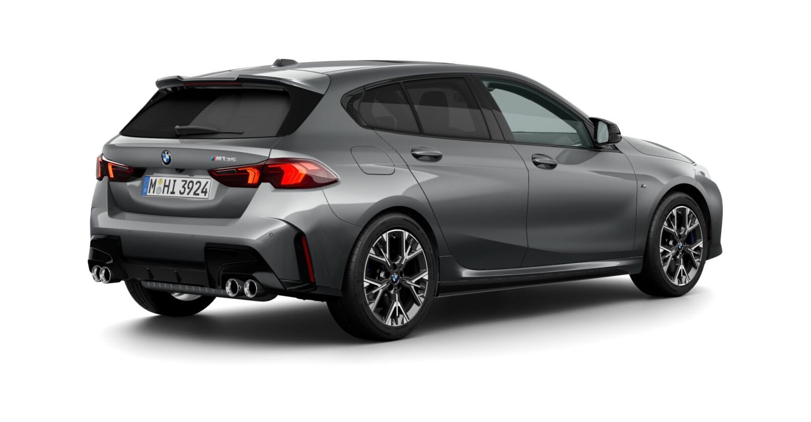 BMW BMW 1er in Grau von hinten
