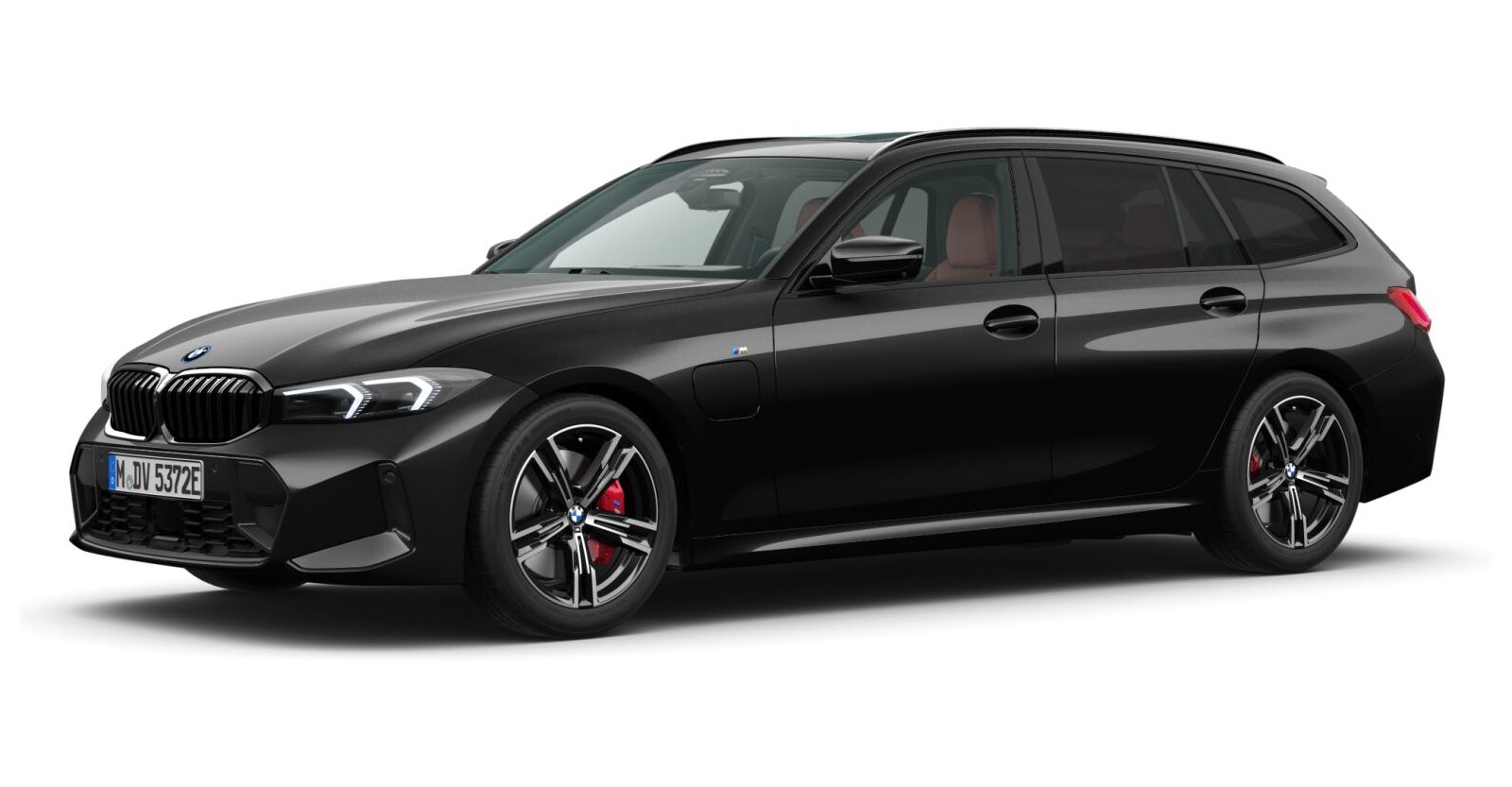 BMW BMW 3er in Schwarz von vorne BMW BMW 3er in Schwarz von vorne