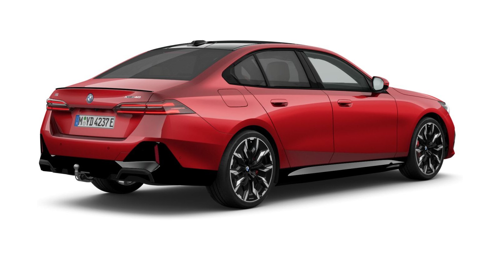BMW BMW I in Rot von hinten