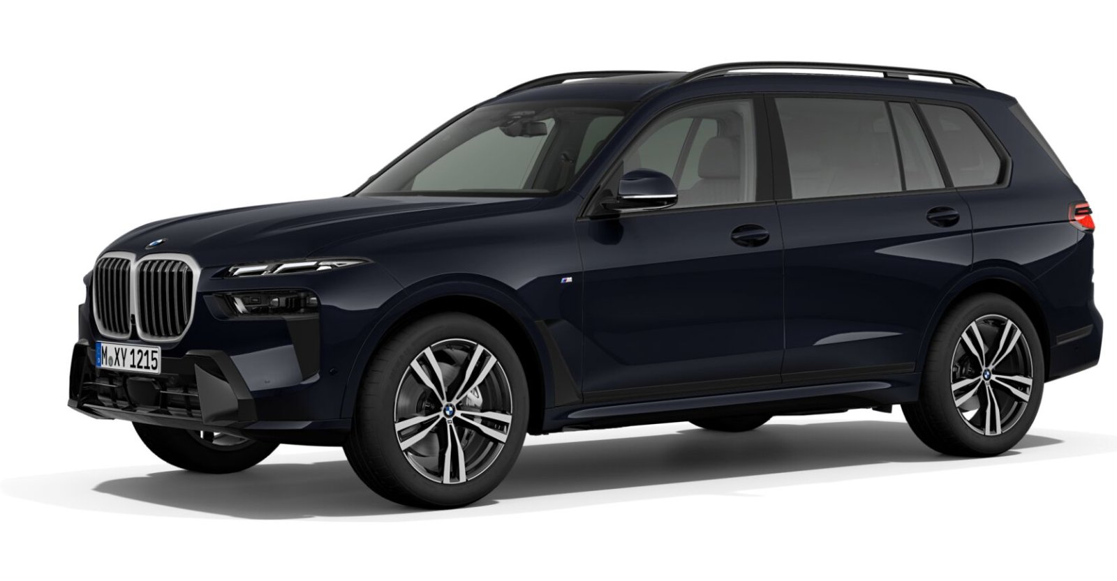 BMW X7 xDrive40d in Schwarz von vorne