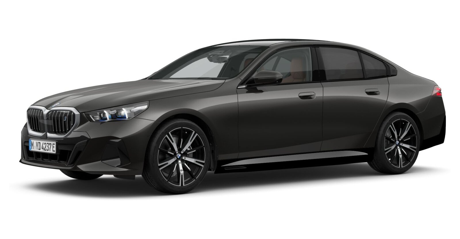 BMW i5 eDrive40 Limousine in Grau von vorne BMW i5 eDrive40 Limousine in Grau von vorne