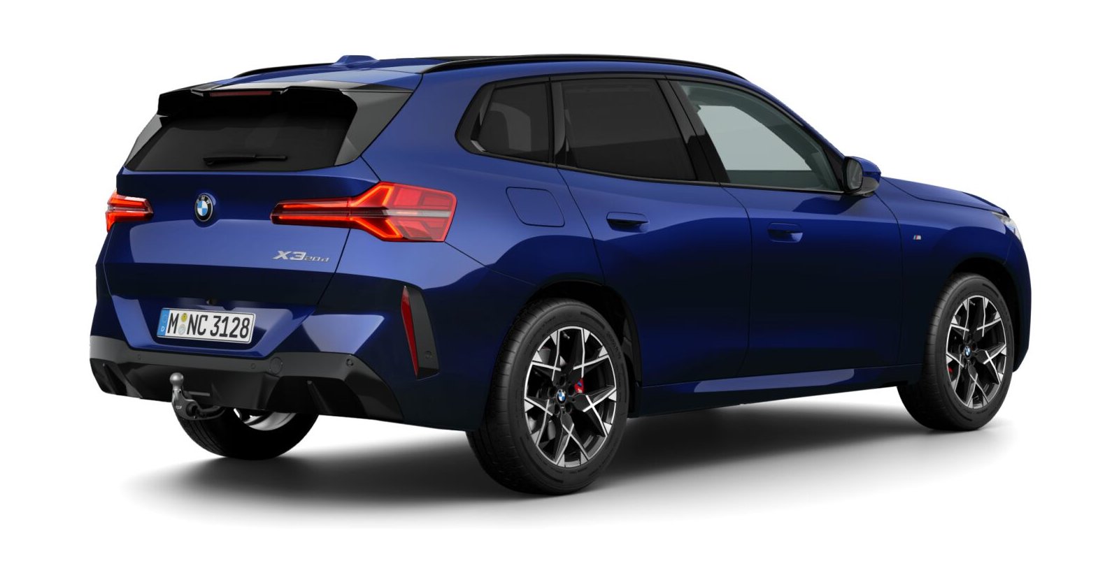 BMW BMW X in Blau von hinten