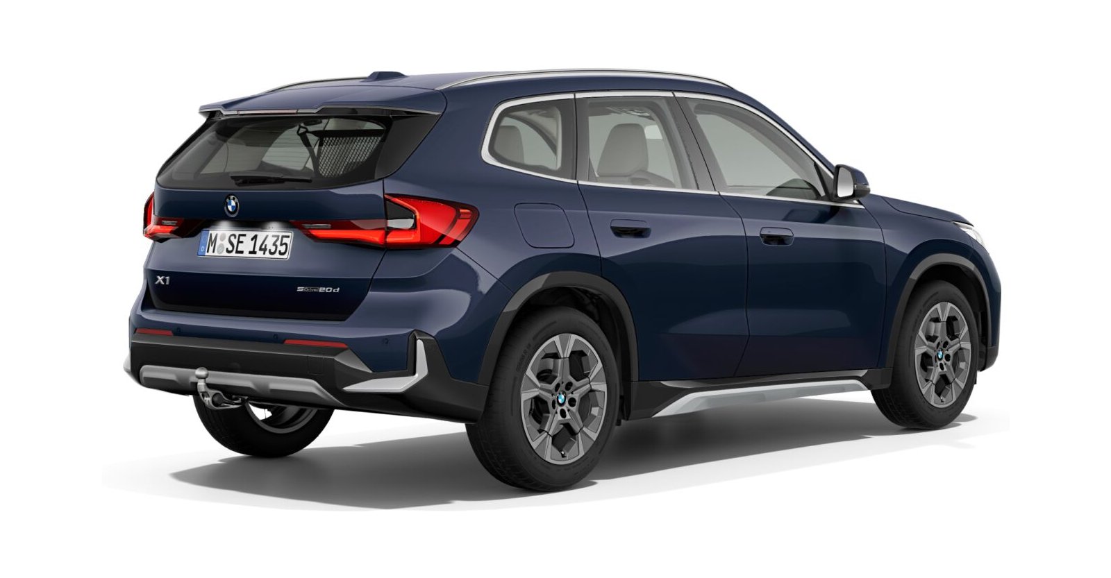 BMW BMW X in Blau von hinten BMW BMW X in Blau von hinten