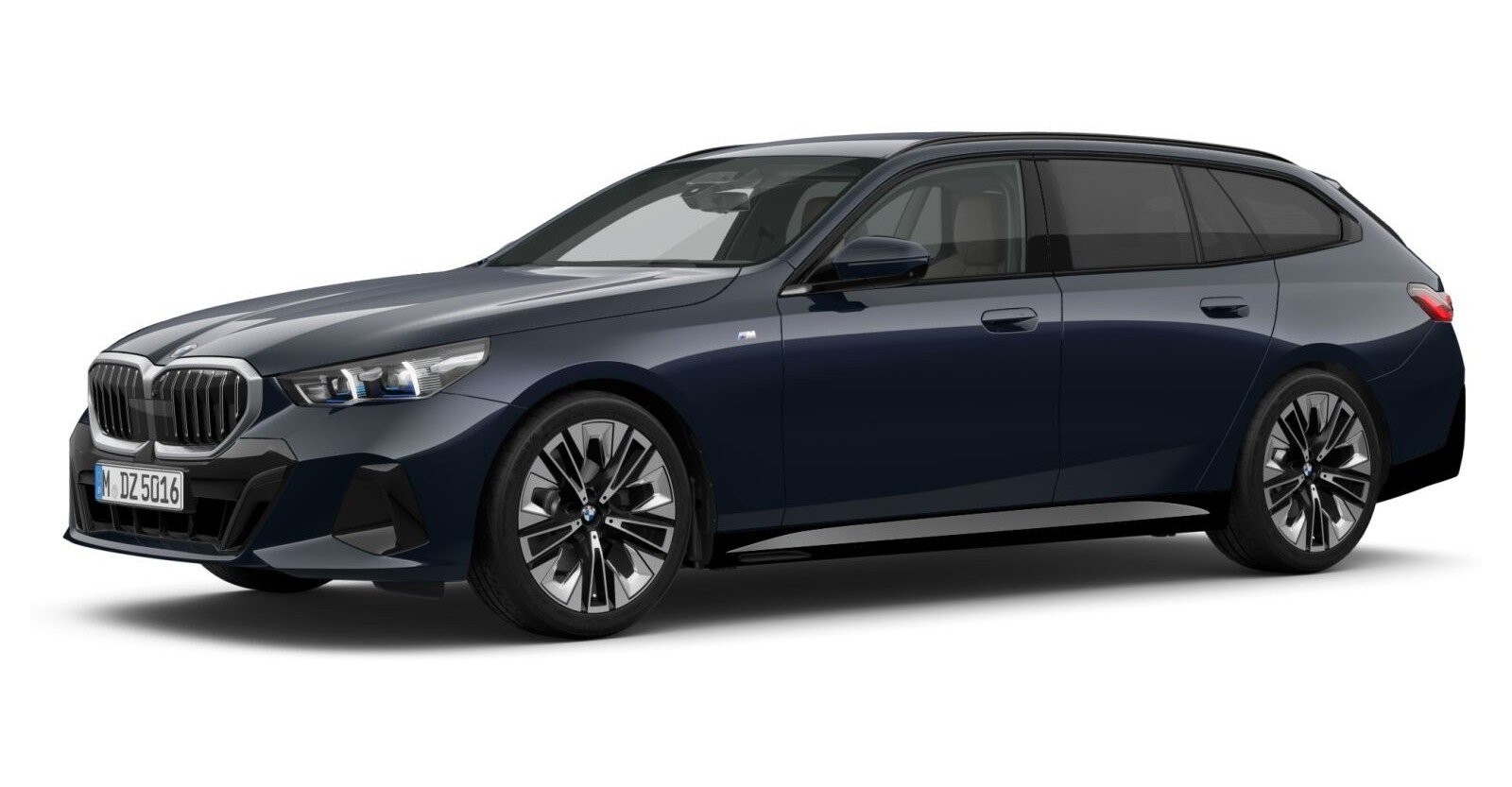 BMW 520d Touring in Schwarz von vorne BMW 520d Touring in Schwarz von vorne