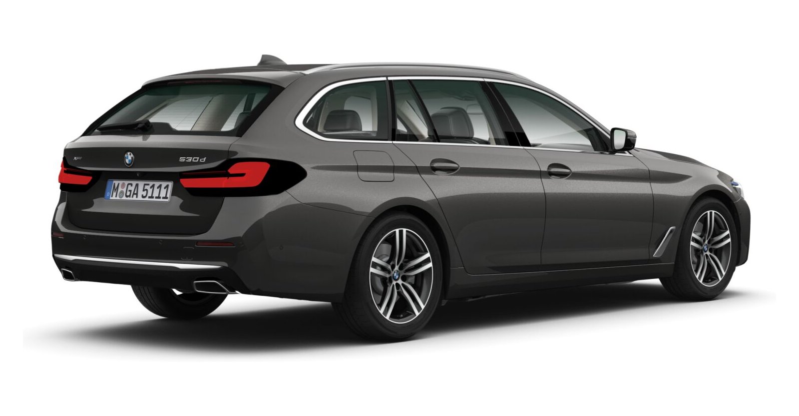 BMW BMW 5er in Grau von hinten BMW BMW 5er in Grau von hinten