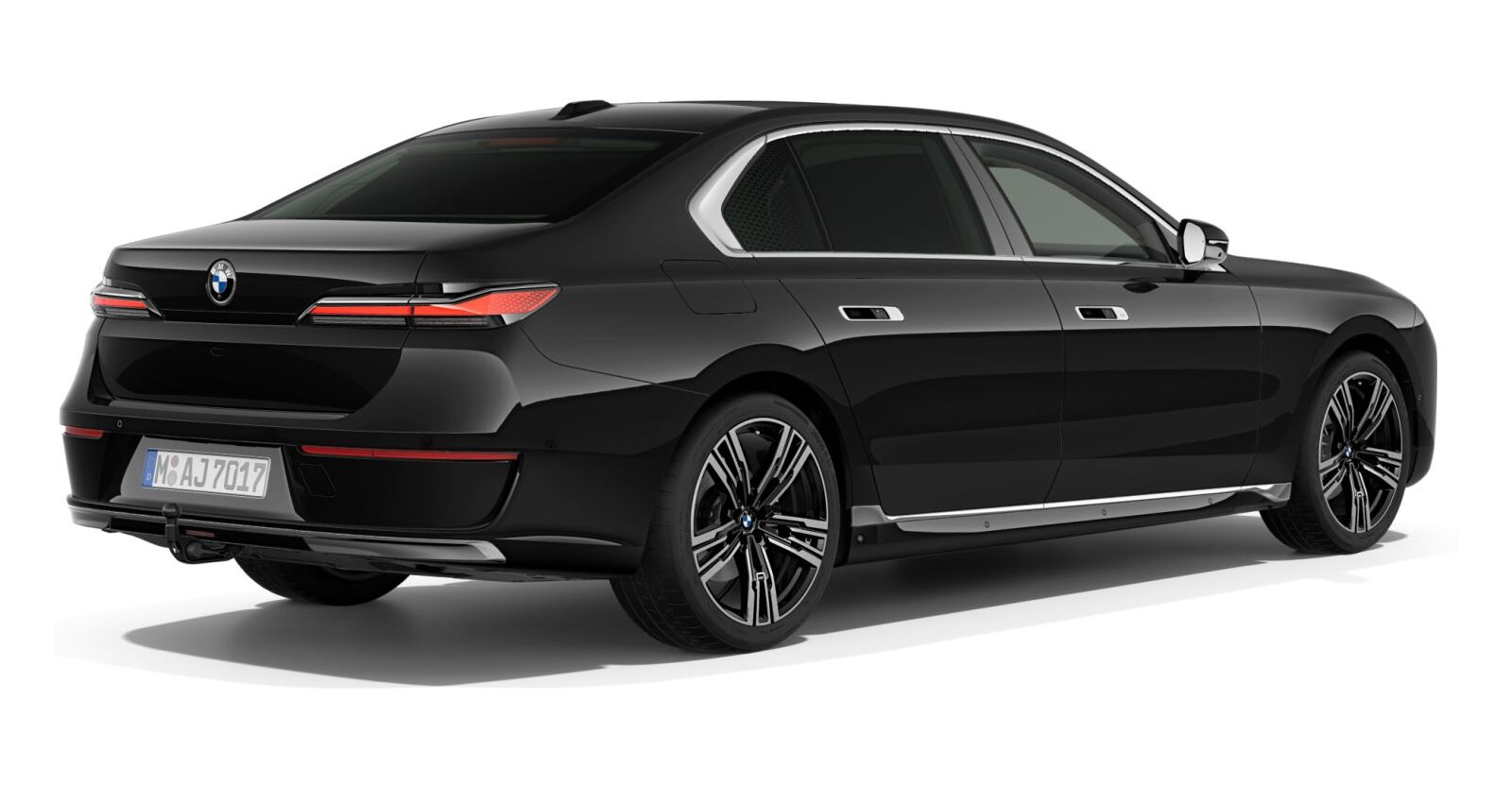 BMW BMW 7er in Schwarz von hinten BMW BMW 7er in Schwarz von hinten