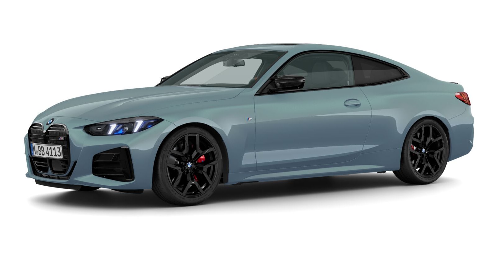 BMW M440i xDrive Coupe in Grün von vorne BMW M440i xDrive Coupe in Grün von vorne