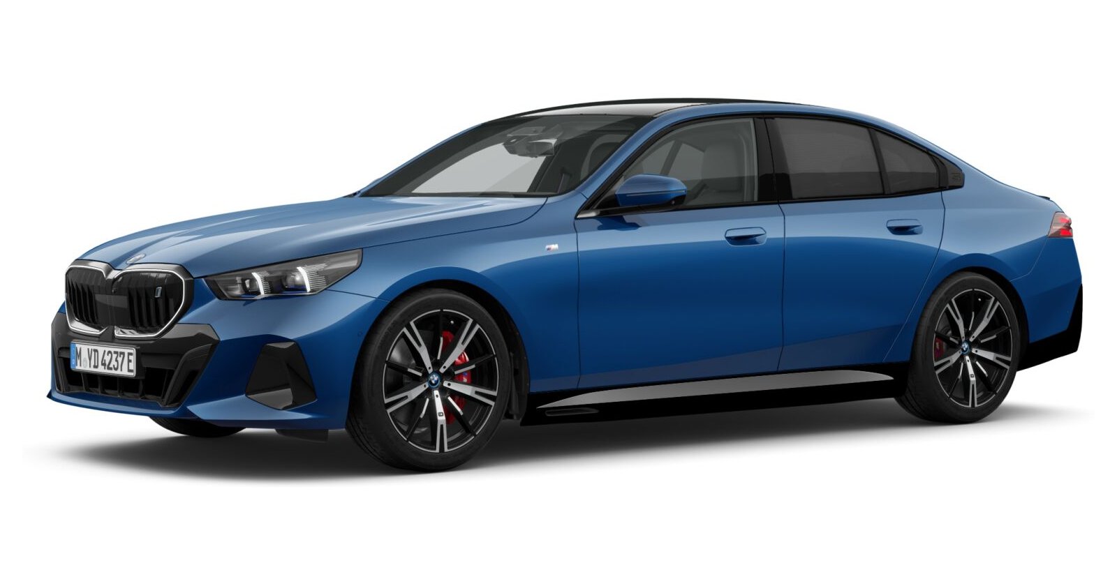 BMW i5 eDrive40 Limousine in Blau von vorne BMW i5 eDrive40 Limousine in Blau von vorne