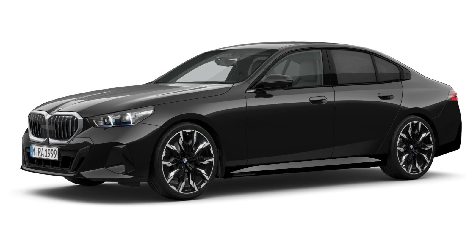 BMW BMW 5er in Schwarz von vorne