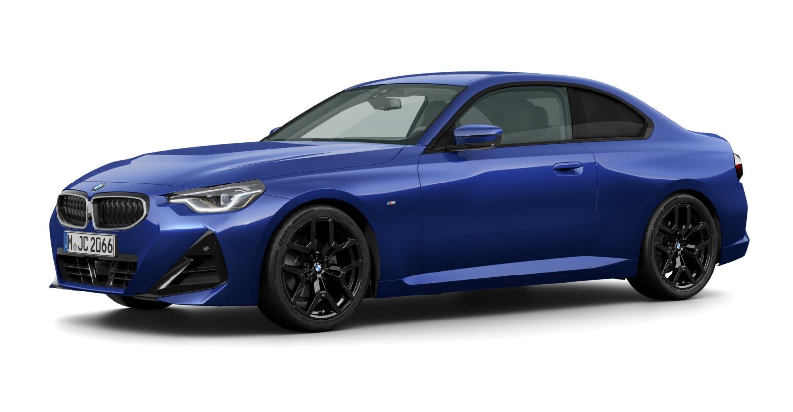 BMW 220i Coupé in Blau von vorne BMW 220i Coupé in Blau von vorne