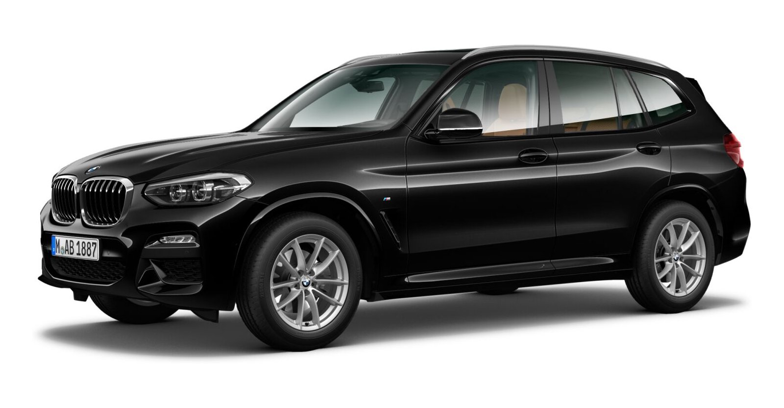 BMW X3 xDrive20d in Schwarz von vorne