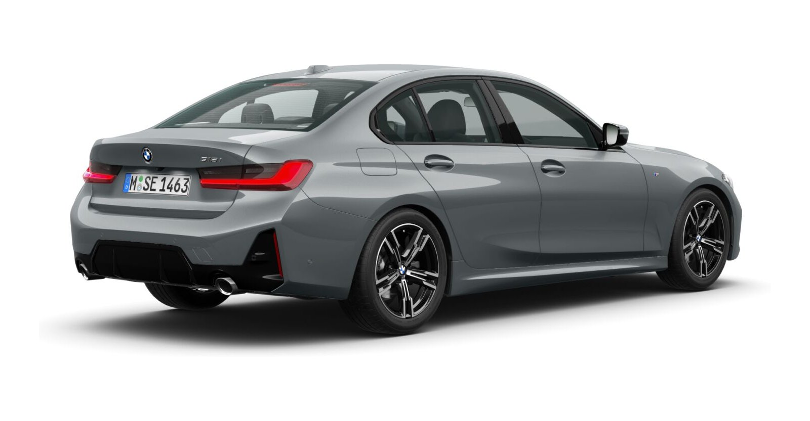 BMW BMW 3er in Grau von hinten BMW BMW 3er in Grau von hinten