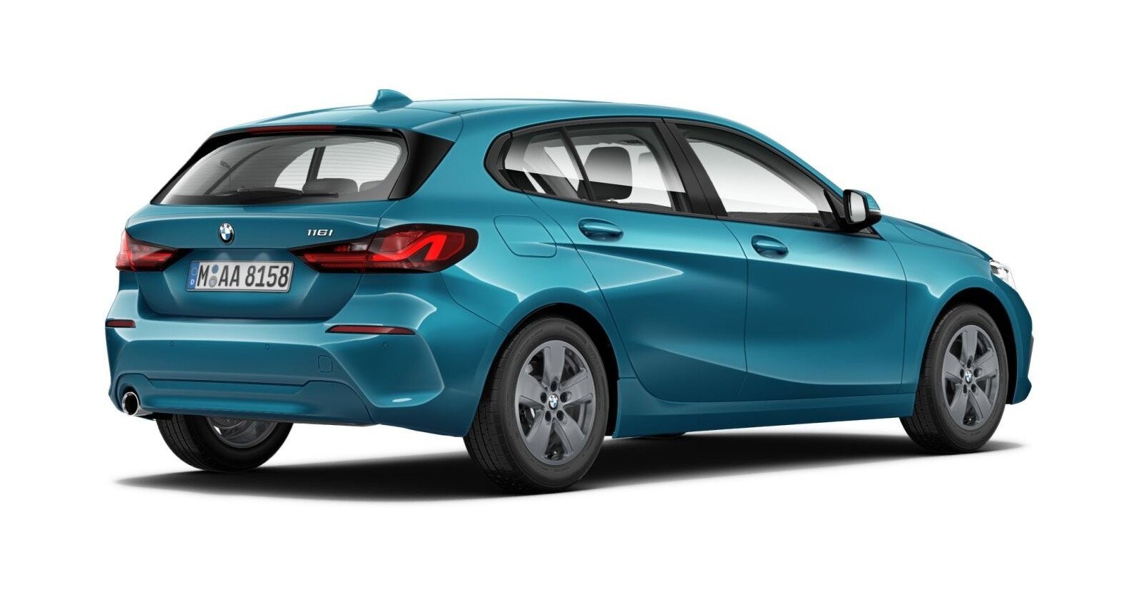 BMW BMW 1er in Blau von hinten