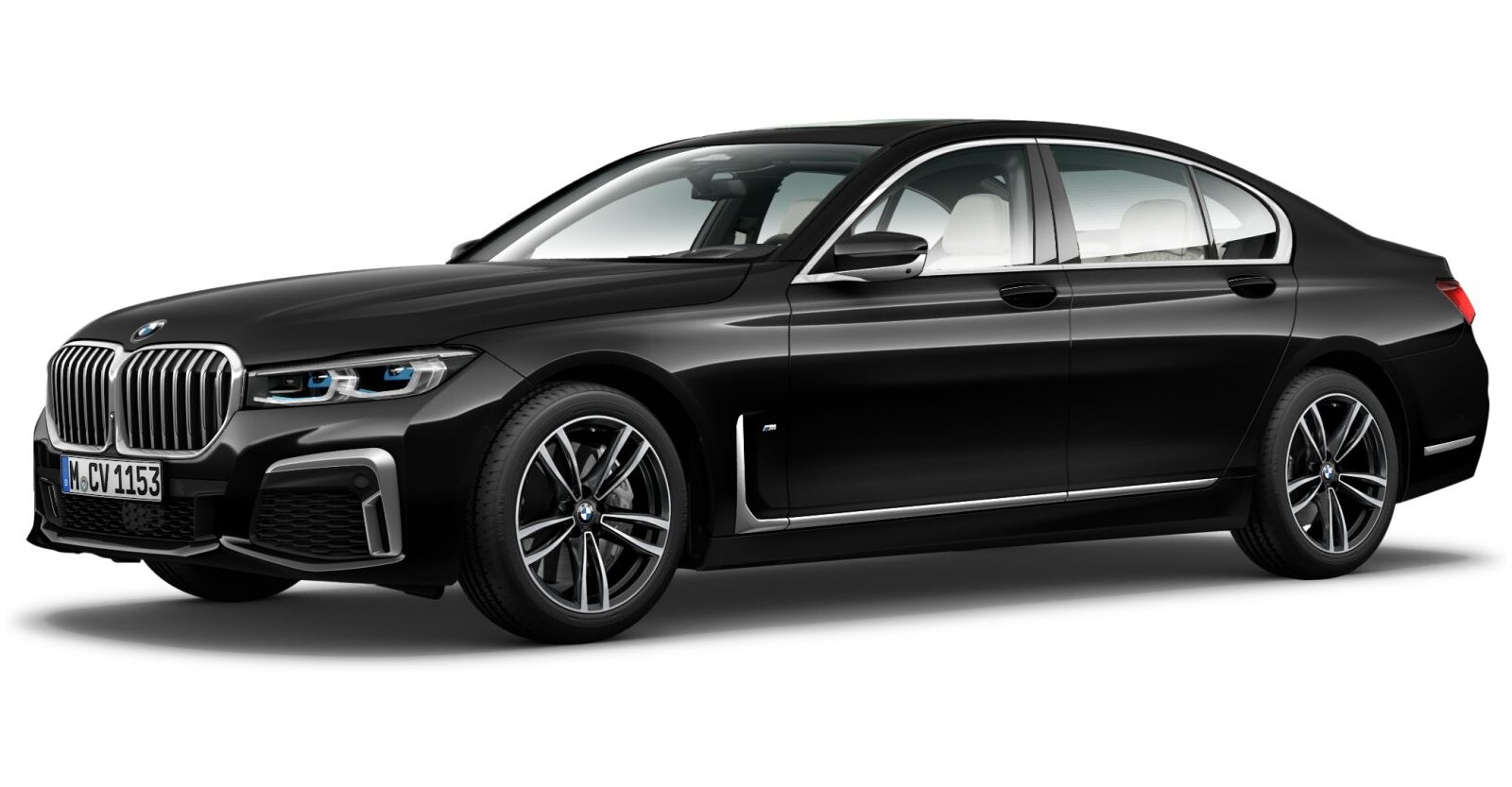 BMW BMW 7er in Schwarz von vorne BMW BMW 7er in Schwarz von vorne