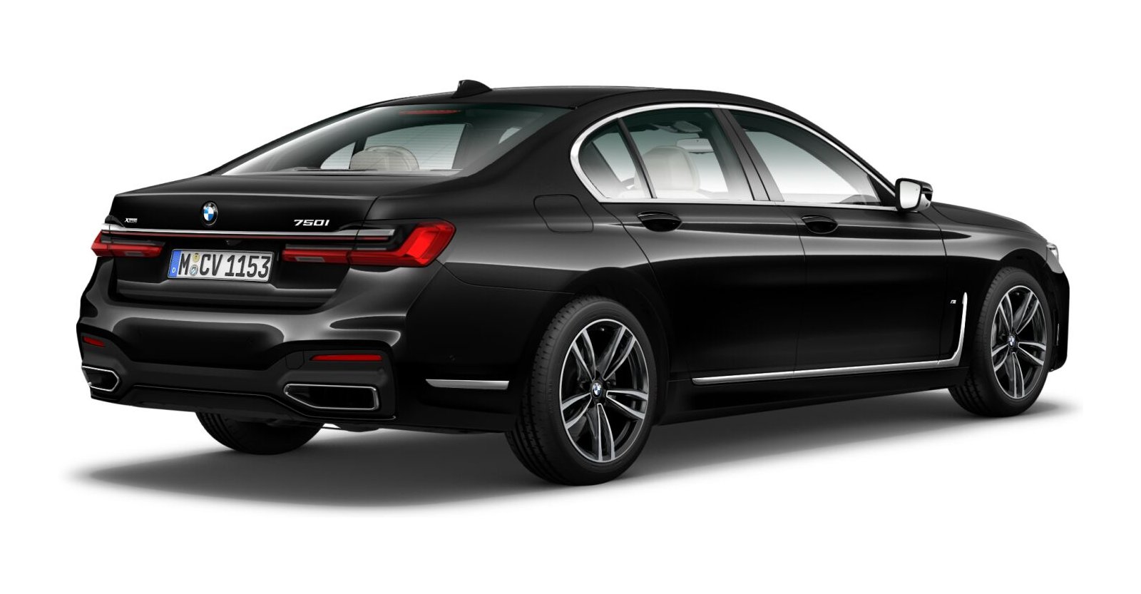 BMW BMW 7er in Schwarz von hinten BMW BMW 7er in Schwarz von hinten