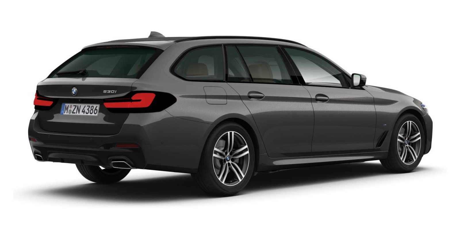 BMW BMW 5er in Grau von hinten BMW BMW 5er in Grau von hinten