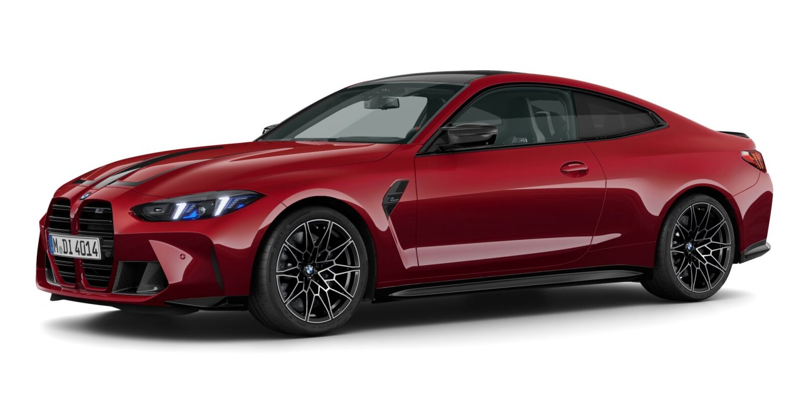 BMW M4 Competition Coupé in Rot von vorne