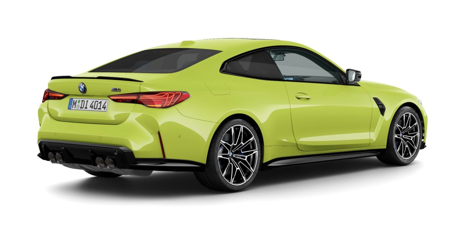 BMW BMW M in Gelb von hinten BMW BMW M in Gelb von hinten