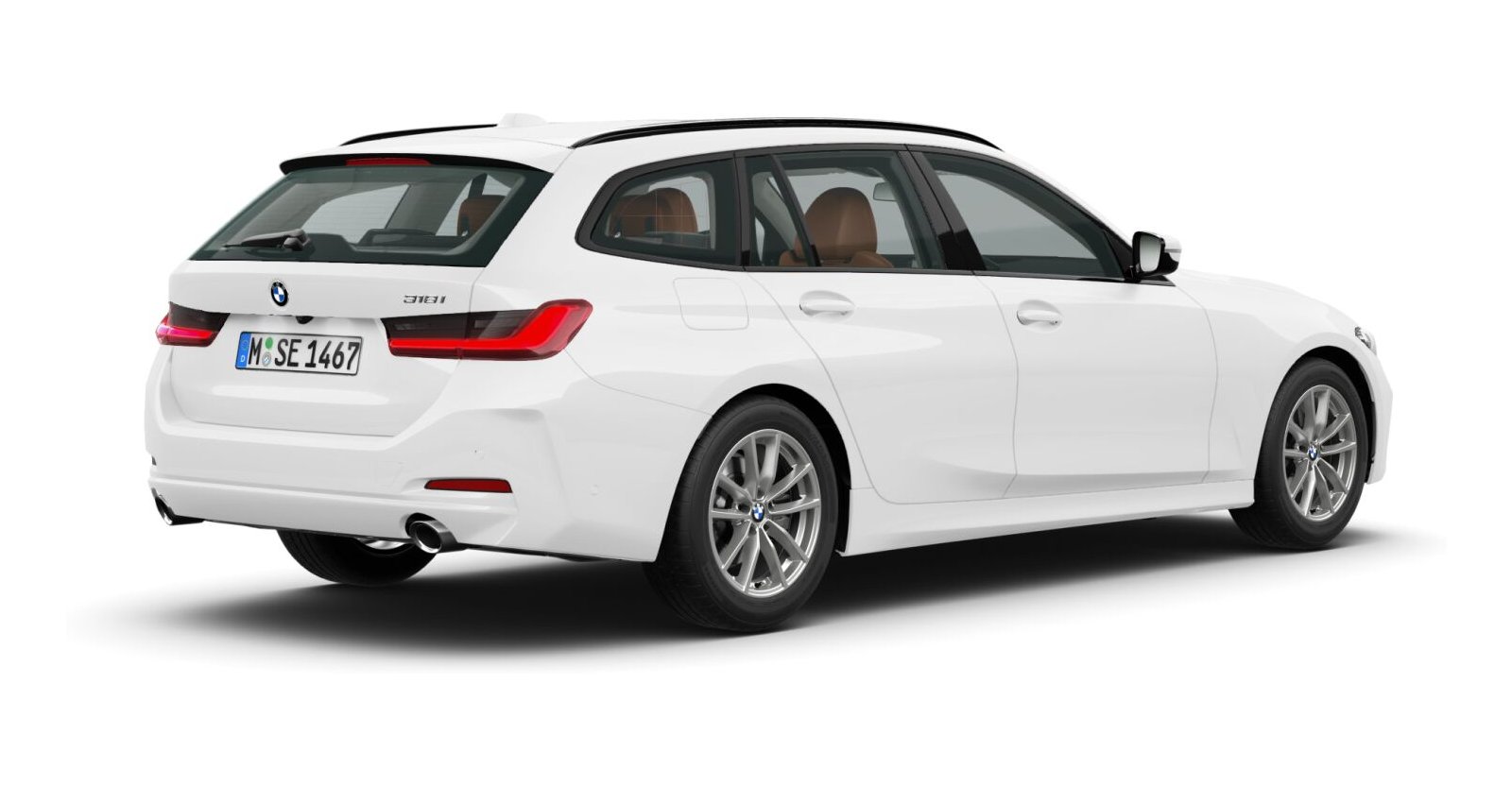 BMW BMW 3er in Weiß von hinten