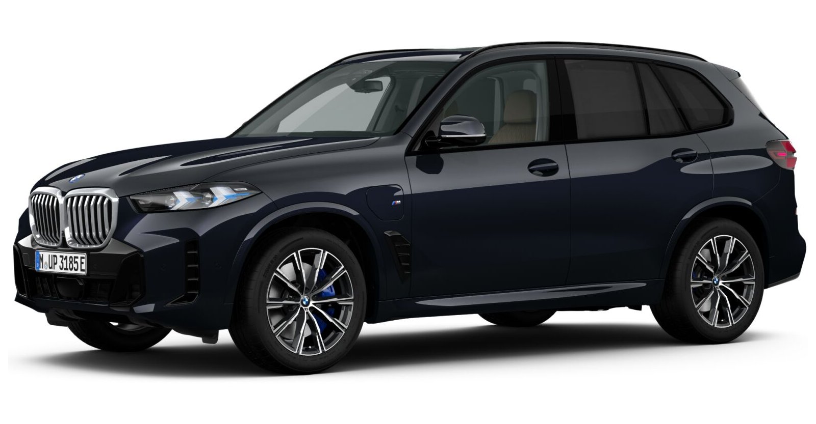 BMW X5 xDrive50e in Schwarz von vorne